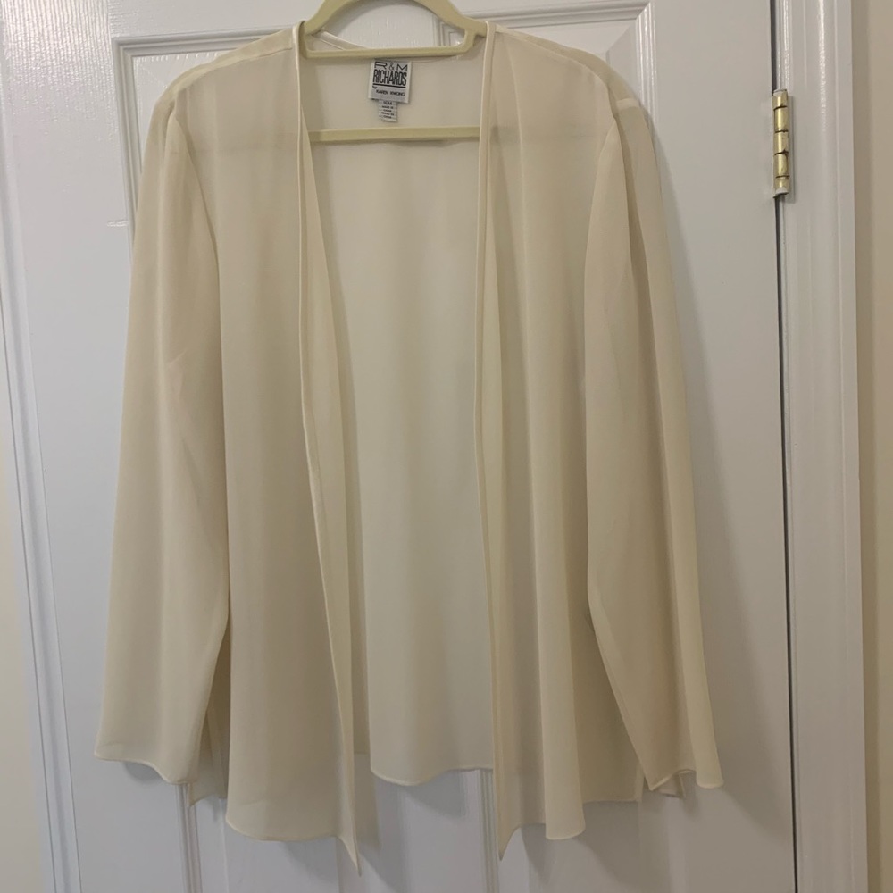 Vintage Cream R&M Richards Semi Sheer Top